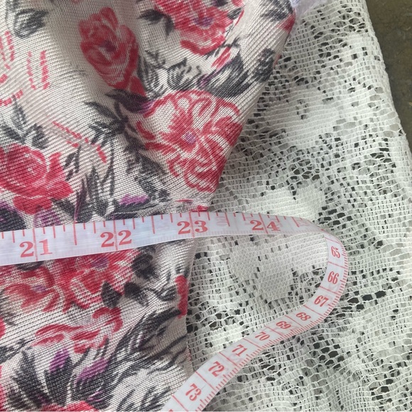 Vintage Private Moments NY floral flower lace trim wrap robe lingerie - Picture 15 of 15